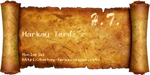 Harkay Teréz névjegykártya